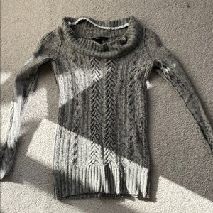 Elegant Gray Women's Cowl Neck Sweater BCBG Max Azria XS